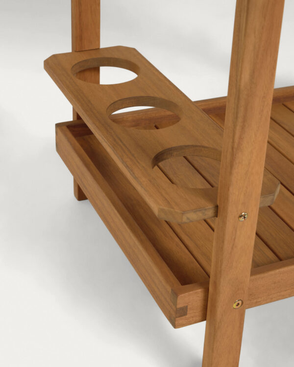 Mesa camarera de exterior Felisa madera maciza acacia 55 x 73 cm FSC 100%