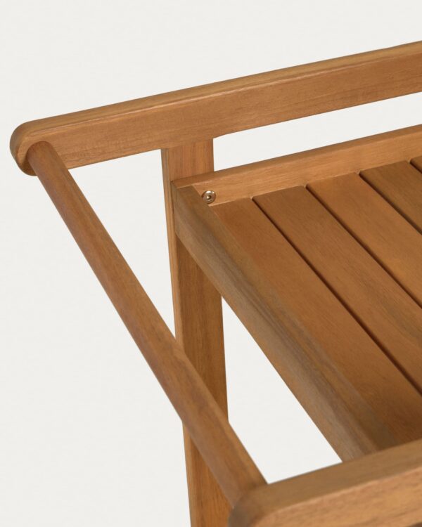 Mesa camarera de exterior Felisa madera maciza acacia 55 x 73 cm FSC 100%
