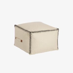 Puf Anahi 100% algodón beige 45 x 30 cm