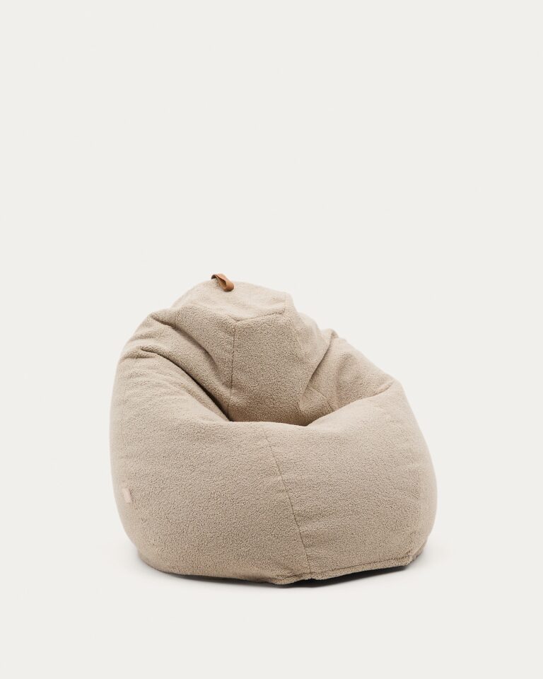 Puf Vicka borreguito beige Ø 70 cm