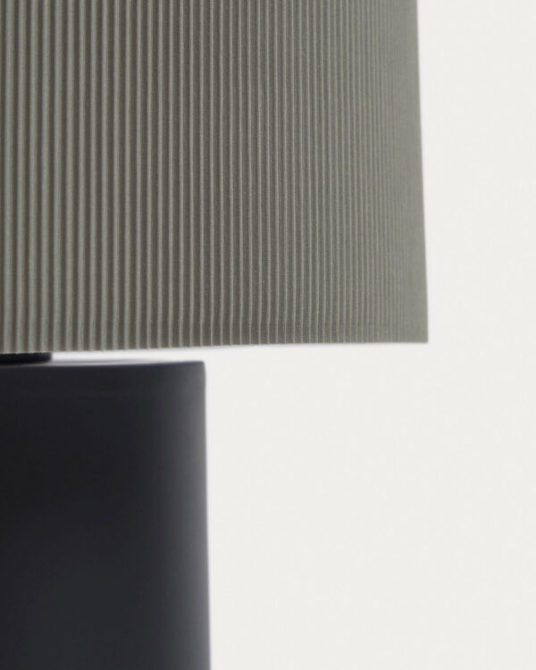 Lámpara de mesa Domicina de metal con acabado negro y gris