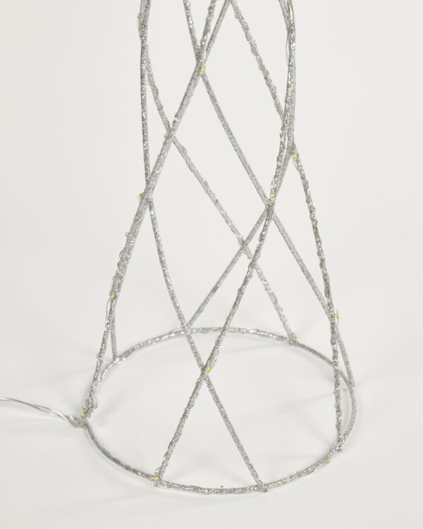 Cono árbol luminoso Shirly plateado
