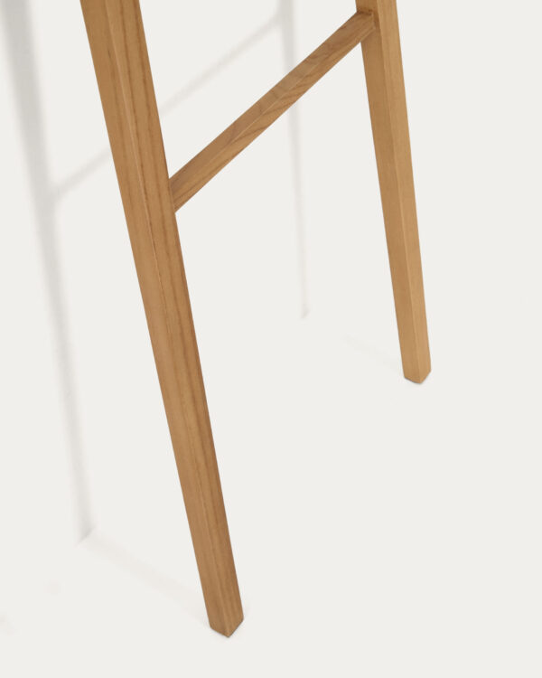 Toallero Uliana de madera maciza de teca con acabado natural 50 x 160 cm