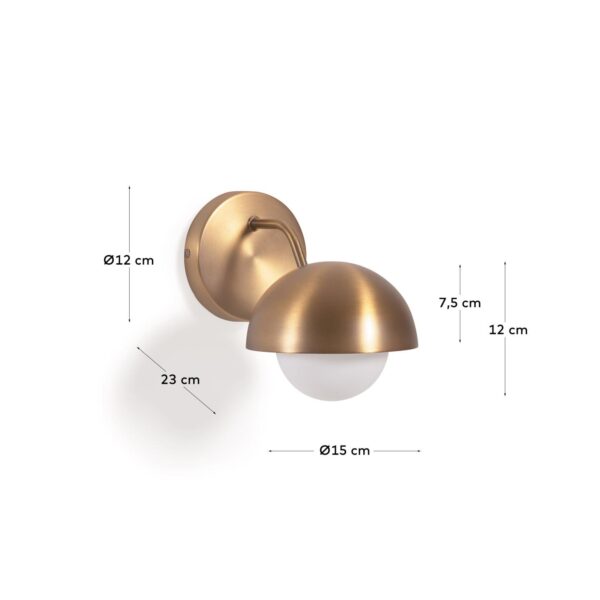 Aplique de pared Lonela de metal con acabado latón