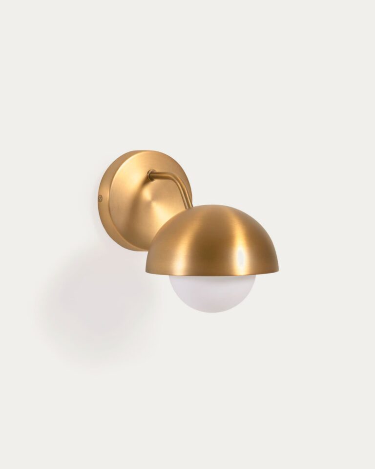 Aplique de pared Lonela de metal con acabado latón