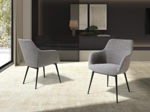 Silla tela gris