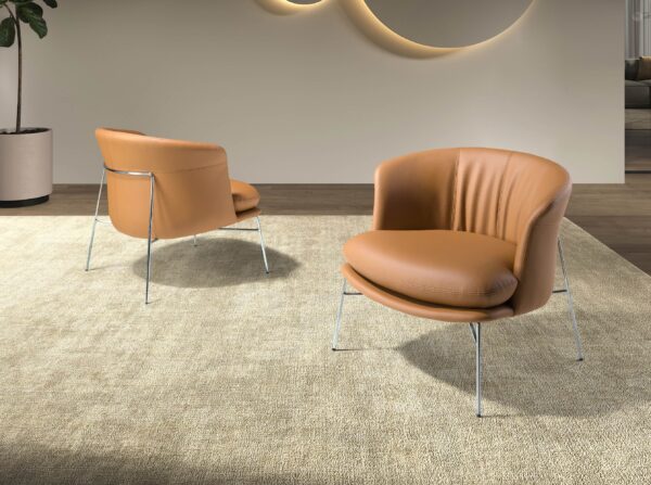 Sillón polipiel marrón