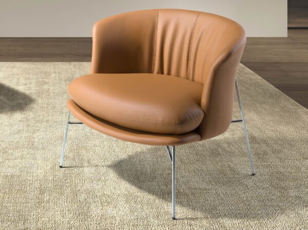 Sillón polipiel marrón