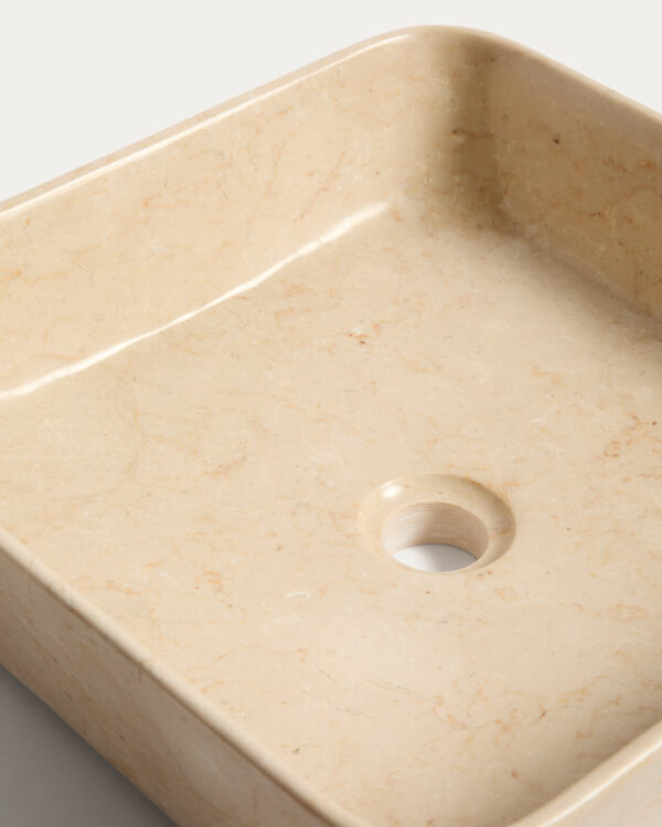 Lavabo encimera Darnen de mármol beige 40 x 40 cm