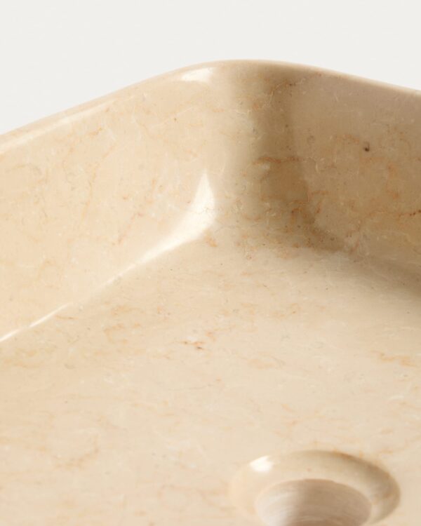 Lavabo encimera Darnen de mármol beige 40 x 40 cm