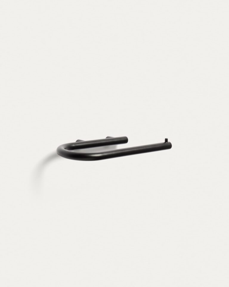Portarrollos Arely para baño de metal negro