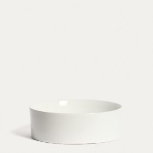 Lavabo encimera Ovara de cerámica blanco esmaltado Ø 36 cm