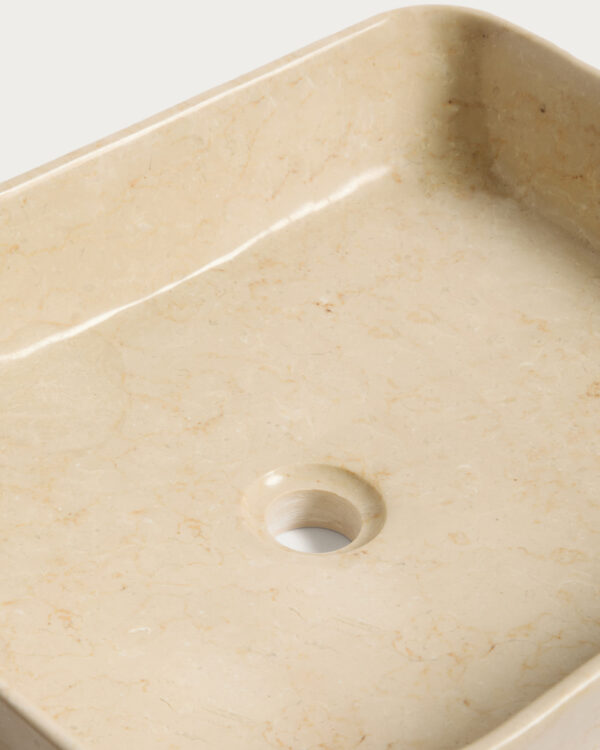 Lavabo encimera Darnen de mármol beige 55 x 35 cm