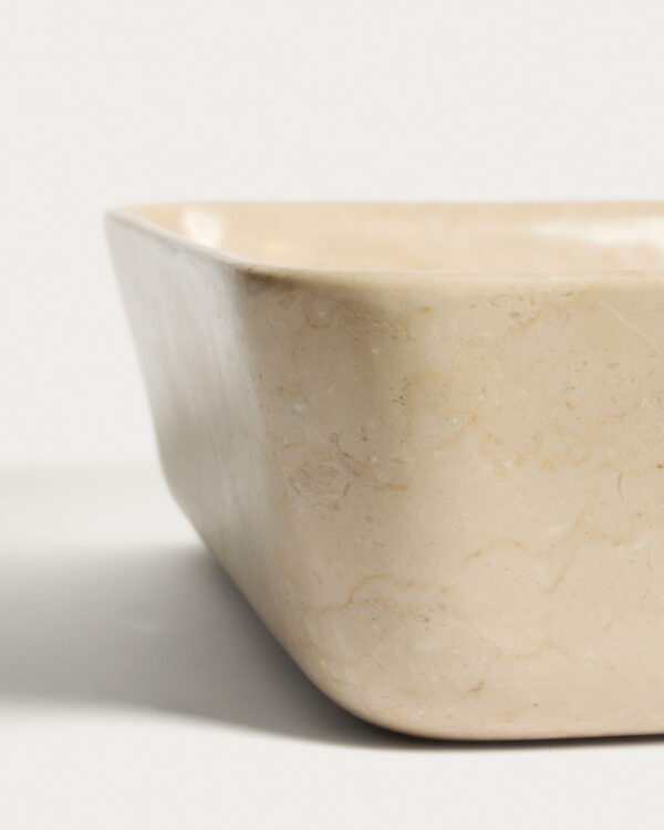 Lavabo encimera Darnen de mármol beige 55 x 35 cm