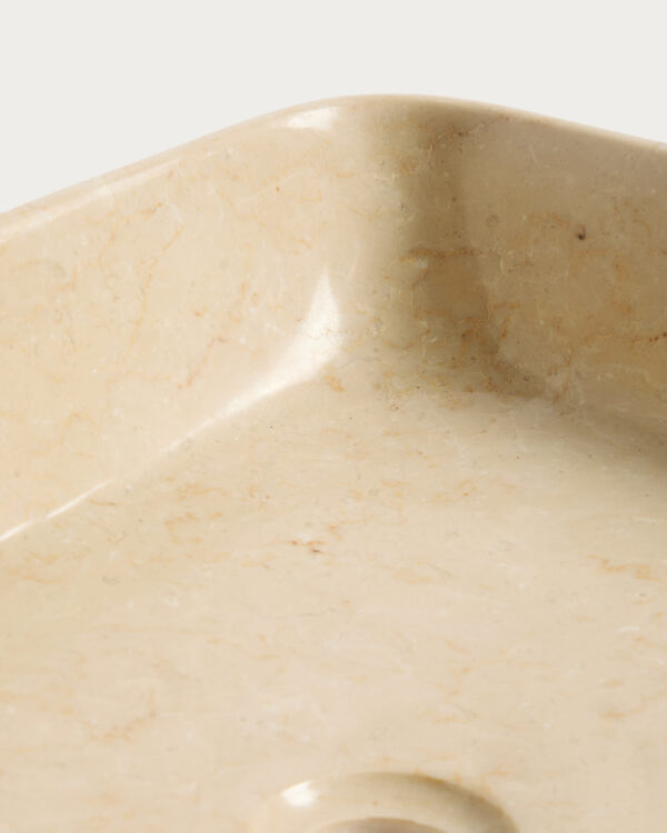 Lavabo encimera Darnen de mármol beige 55 x 35 cm