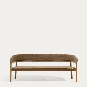 Sofá Arinella 3 plazas de madera maciza de acacia acabado tono natural y cuerda beige FSC