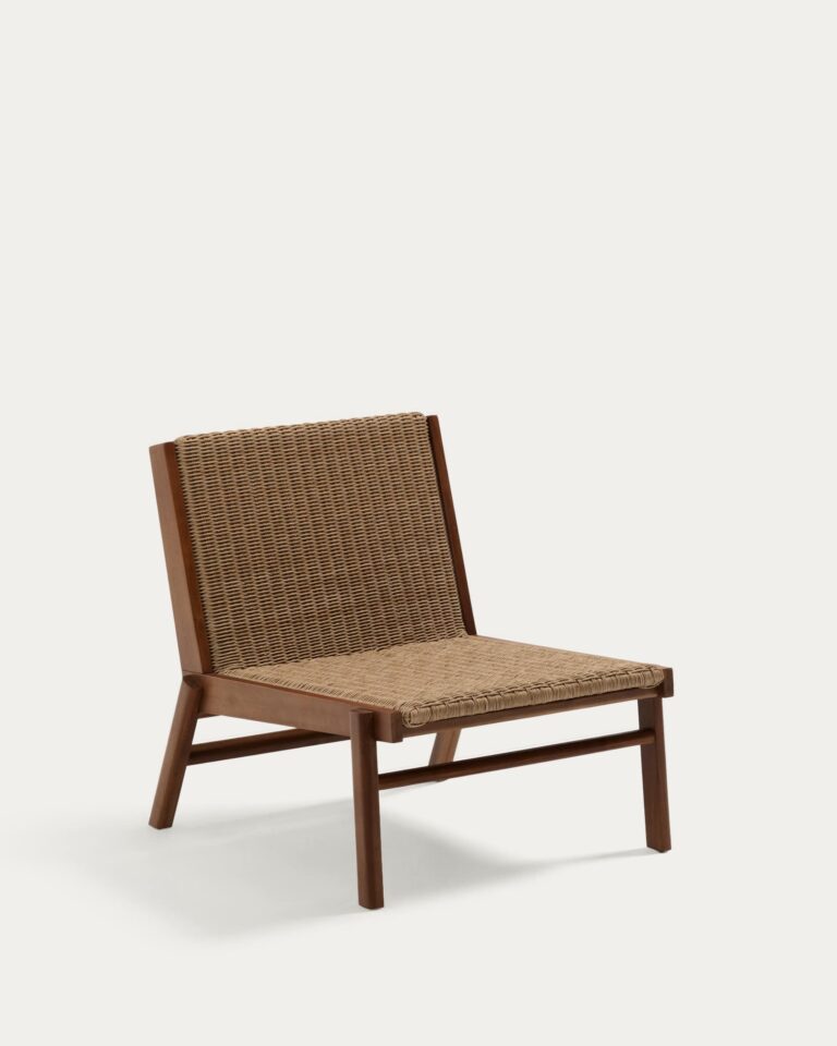 Sillón Itani de madera maciza de acacia y ratán sintético FSC 100%
