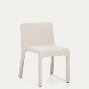 Silla apilable Loria de chenilla beige FSC 100%