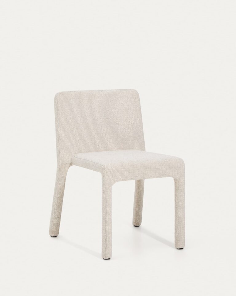Silla apilable Loria de chenilla beige FSC 100%