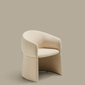 Silla Bosca de chenilla beige