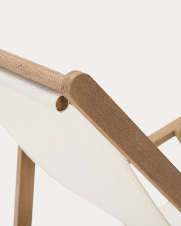 Hamaca plegable de exterior Vilara blanco de madera maciza de acacia FSC 100%