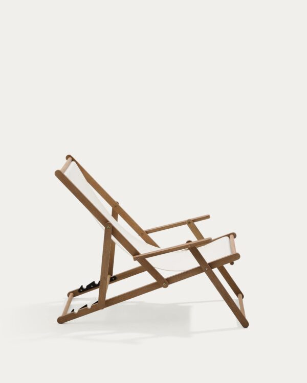Hamaca plegable de exterior Vilara blanco de madera maciza de acacia FSC 100%