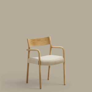 Silla desenfundable Falconera de madera maciza de roble con acabado natural FSC Mix Credit