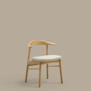 Silla desenfundable Timons de madera maciza de roble con acabado natural FSC Mix Credit