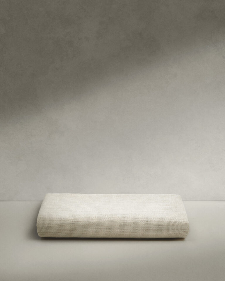 Funda para silla Cudia de chenilla beige