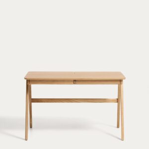 Mesa Julia de chapa y madera maciza de fresno 120 x 65 cm