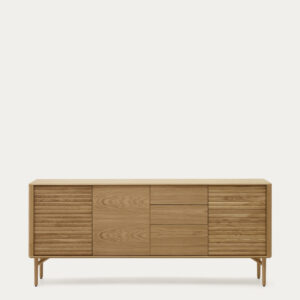Aparador Lenon 3 puertas y 3 cajones de madera y chapa de roble 200 x 86 cm FSC MIX Credit