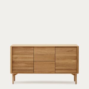 Aparador Lenon 2 puertas y 3 cajones de madera y chapa de roble 155 x 86 cm FSC MIX Credit