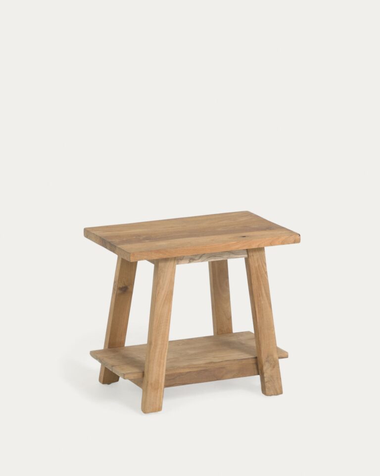 Reposapiés Safara madera maciza de teca reciclada 50 x 32 cm