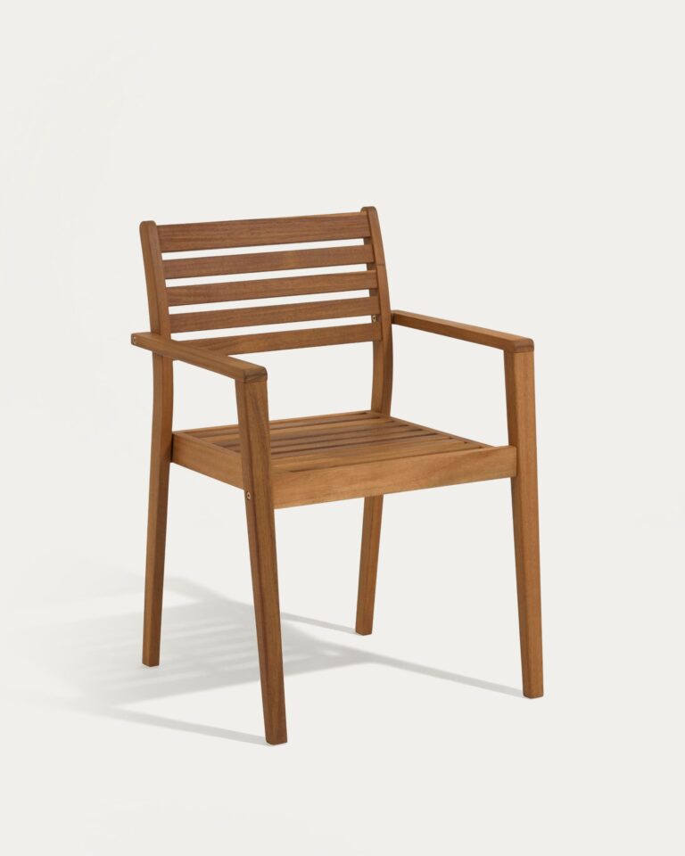 Silla apilable de exterior Hanzel de madera maciza de acacia FSC 100%
