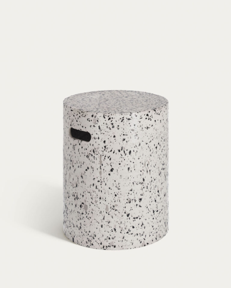 Reposapiés exterior Jenell terrazo blanco Ø 35 cm