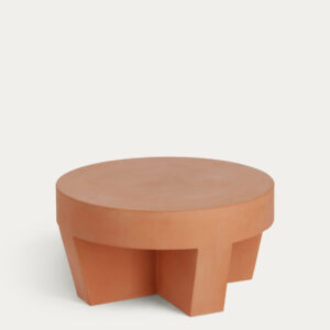 Mesa de centro redonda exterior Vilena de terracota Ø 60 cm