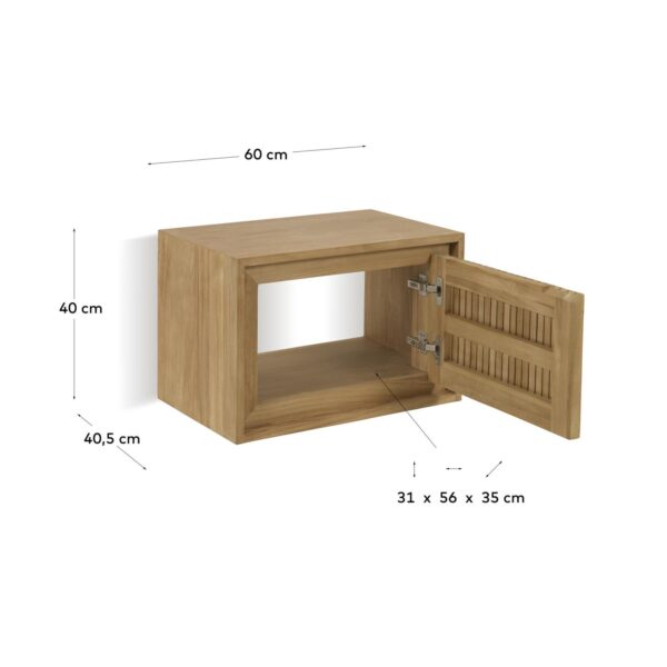 Mueble de baño Taciana de madera maciza de teca 60 x 40 m