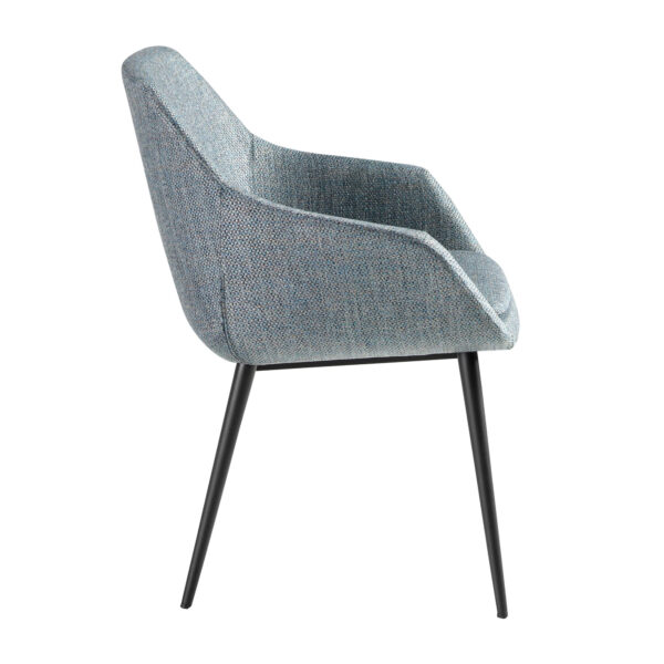 Silla tela azul grisáceo jaspeado
