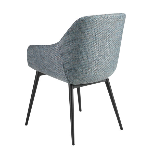 Silla tela azul grisáceo jaspeado