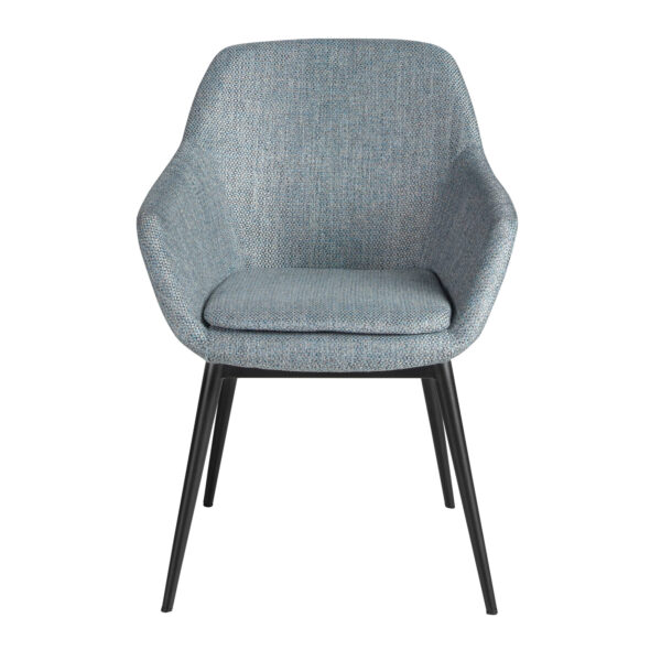 Silla tela azul grisáceo jaspeado