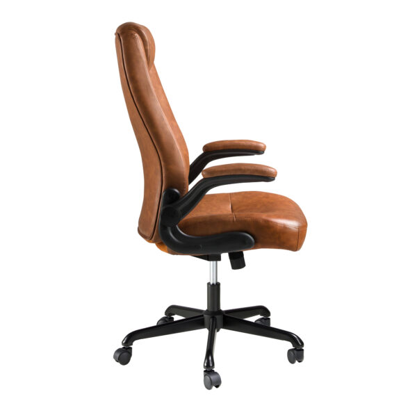 Silla oficina giratoria polipiel marrón