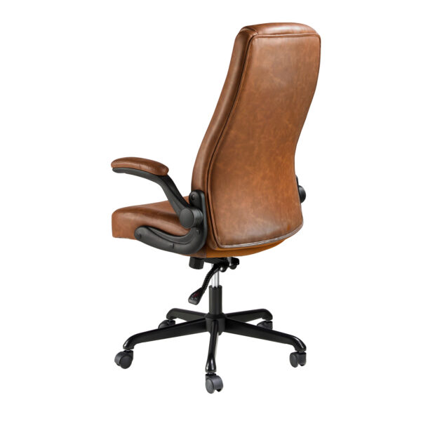 Silla oficina giratoria polipiel marrón
