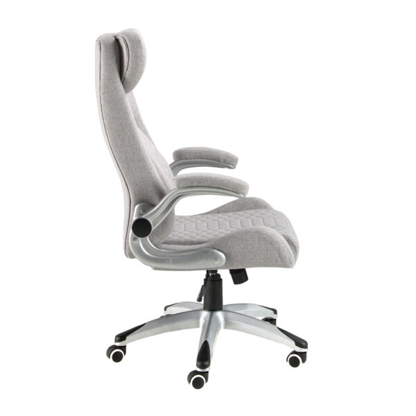 Silla oficina giratoria tela gris