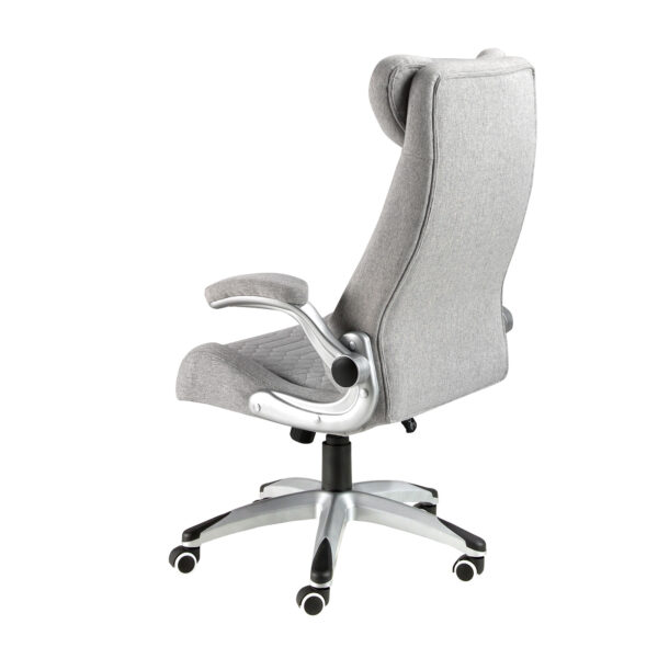 Silla oficina giratoria tela gris