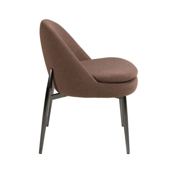 Silla tela marrón oscuro