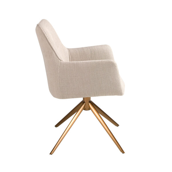 Silla giratoria tela crema