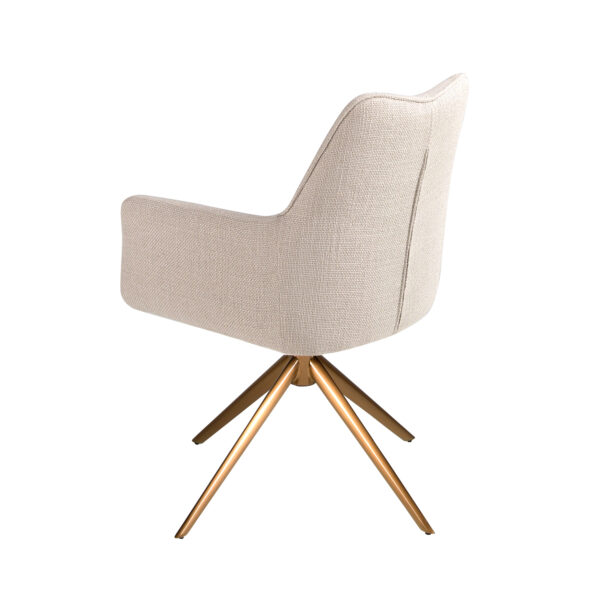 Silla giratoria tela crema