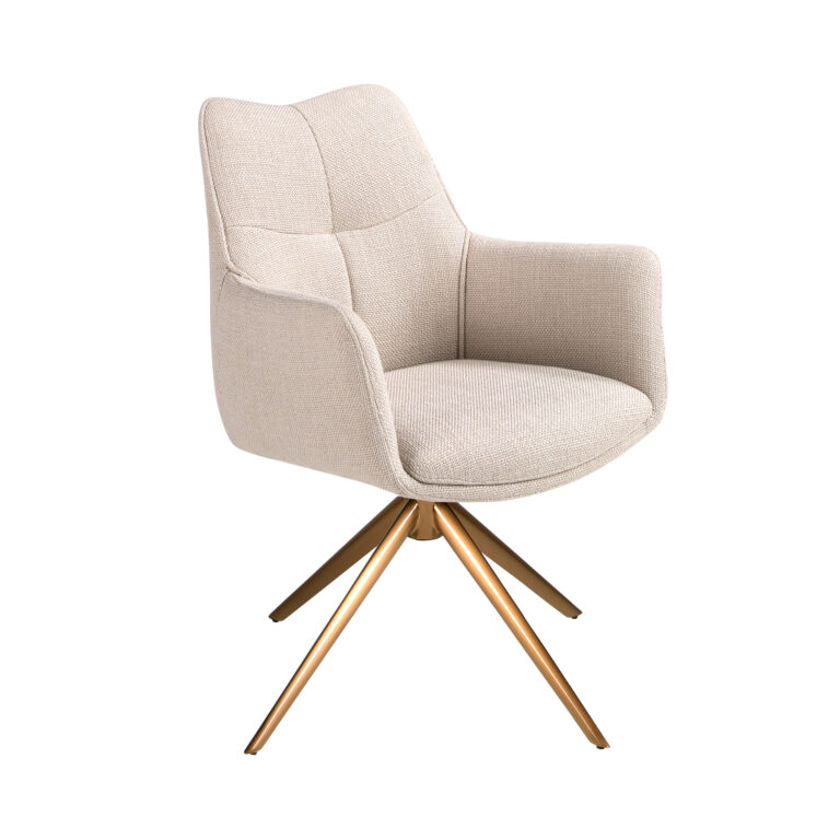Silla giratoria tela crema