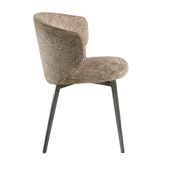 Silla tela marrón jaspeada