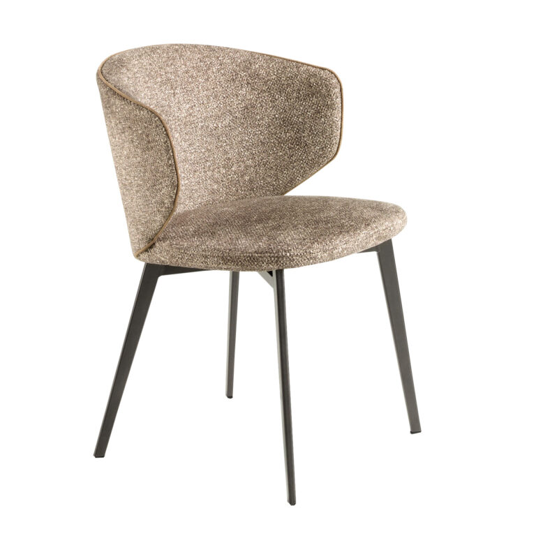 Silla tela marrón jaspeada